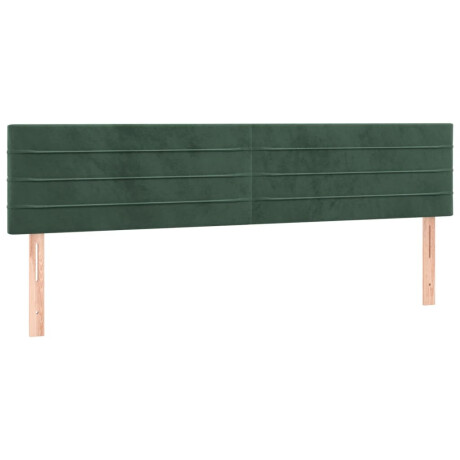 vidaXL Hoofdborden 2 st 100x5x78/88 cm fluweel donkergroen afbeelding2 - 1