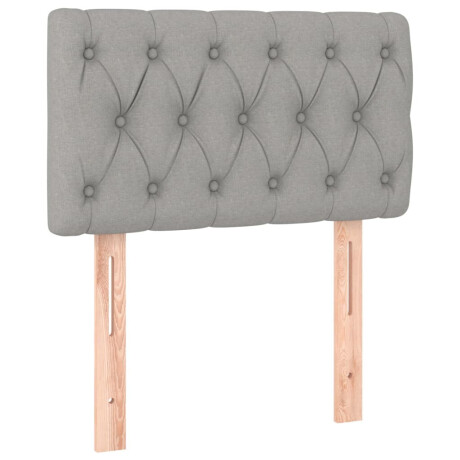 vidaXL Hoofdbord 80x7x78/88 cm stof lichtgrijs afbeelding2 - 1
