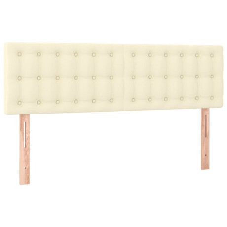 vidaXL Hoofdborden 2 st 72x5x78/88 cm kunstleer crèmekleurig afbeelding2 - 1