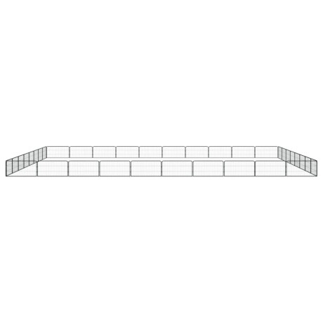 vidaXL Hondenkennel 36 panelen 100x50 cm gepoedercoat staal zwart afbeelding2 - 1