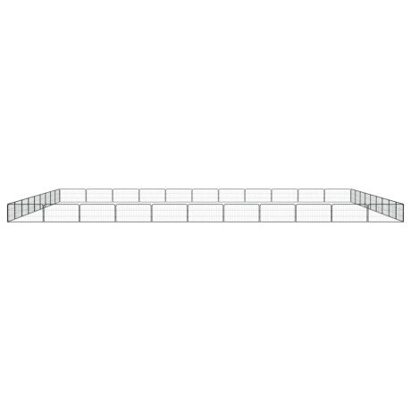 vidaXL Hondenkennel 40 panelen 100x50 cm gepoedercoat staal zwart afbeelding2 - 1