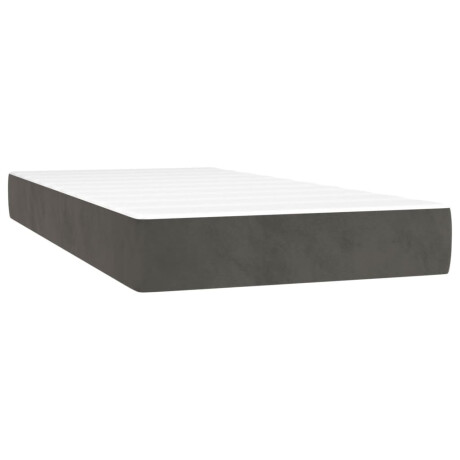vidaXL Pocketveringmatras medium 90x190x20 cm fluweel donkergrijs afbeelding2 - 1