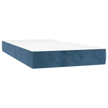 vidaXL Pocketveringmatras 90x190x20 cm fluweel donkerblauw afbeelding2 - 1