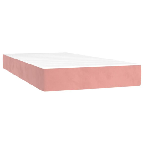 vidaXL Pocketveringmatras 90x200x20 cm fluweel roze afbeelding2 - 1
