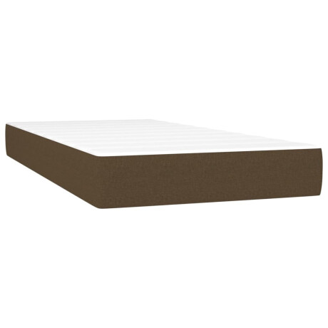 vidaXL Pocketveringmatras medium 100x200x20 cm stof donkerbruin afbeelding2 - 1