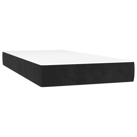 vidaXL Pocketveringmatras medium 100x200x20 cm fluweel zwart afbeelding2 - 1