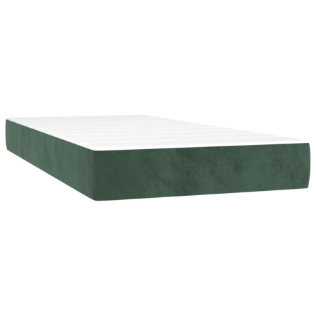 vidaXL Pocketveringmatras 100x200x20 cm fluweel donkergroen afbeelding2 - 1