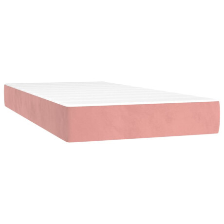vidaXL Pocketveringmatras 100x200x20 cm fluweel roze afbeelding2 - 1