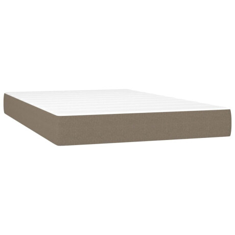 vidaXL Pocketveringmatras 120x200x20 cm stof taupe afbeelding2 - 1
