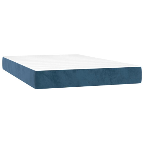 vidaXL Pocketveringmatras medium 120x200x20 cm fluweel donkerblauw afbeelding2 - 1
