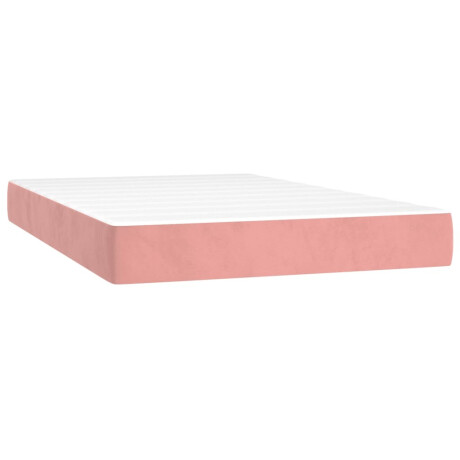 vidaXL Pocketveringmatras 120x200x20 cm fluweel roze afbeelding2 - 1