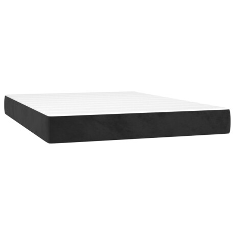 vidaXL Pocketveringmatras medium 140x190x20 cm fluweel zwart afbeelding2 - 1
