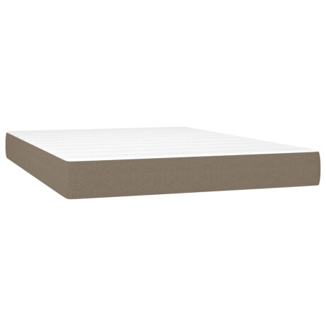 vidaXL Pocketveringmatras 140x200x20 cm stof taupe afbeelding2 - 1