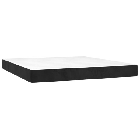 vidaXL Pocketveringmatras medium 160x200x20 cm fluweel zwart afbeelding2 - 1