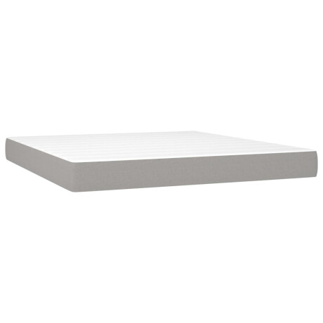 vidaXL Pocketveringmatras medium 180x200x20 cm stof lichtgrijs afbeelding2 - 1