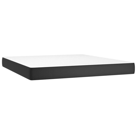 vidaXL Pocketveringmatras medium 180x200x20 cm kunstleer zwart afbeelding2 - 1