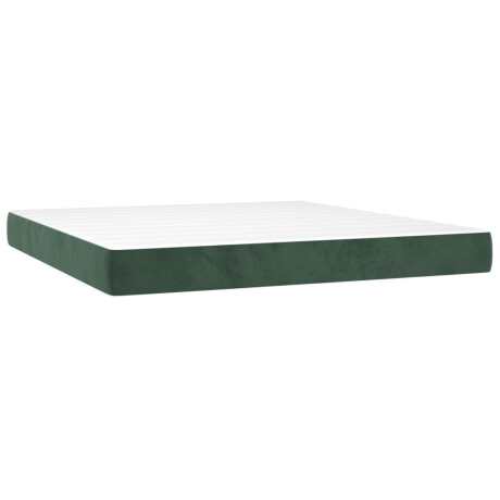 vidaXL Pocketveringmatras medium 180x200x20 cm fluweel donkergroen afbeelding2 - 1
