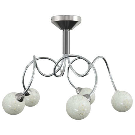 vidaXL Plafondlamp met glasbollen rond 5xG9 afbeelding2 - 1
