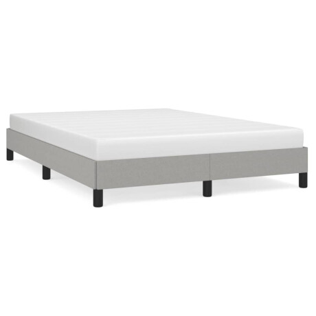 vidaXL Bedframe zonder matras stof lichtgrijs 140x190 cm afbeelding2 - 1