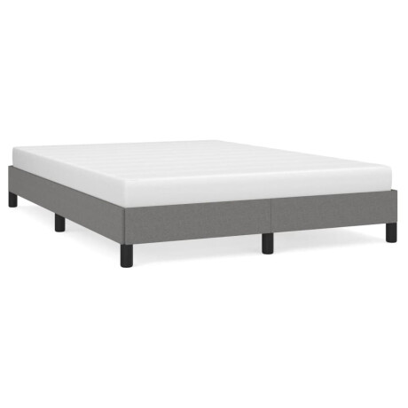 vidaXL Bedframe zonder matras stof donkergrijs 140x200 cm afbeelding2 - 1