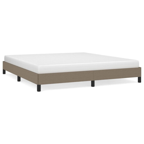 vidaXL Bedframe zonder matras stof taupe 160x200 cm afbeelding2 - 1