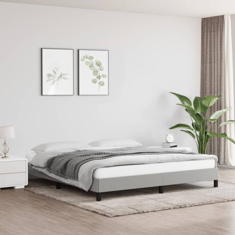 vidaXL Bedframe zonder matras stof lichtgrijs 180x200 cm afbeelding2 - 1