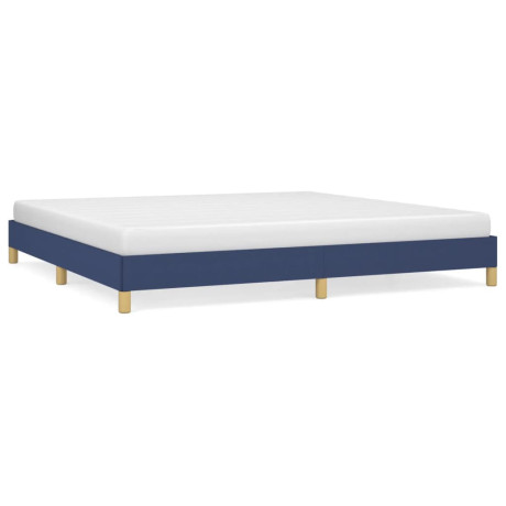 vidaXL Bedframe zonder matras stof blauw 200x200 cm afbeelding2 - 1