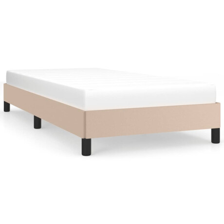 vidaXL Bedframe kunstleer cappuccinokleurig 90x200 cm afbeelding2 - 1