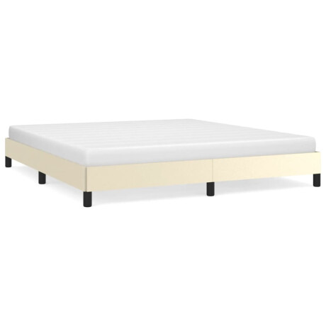 vidaXL Bedframe kunstleer crèmekleurig 160x200 cm afbeelding2 - 1