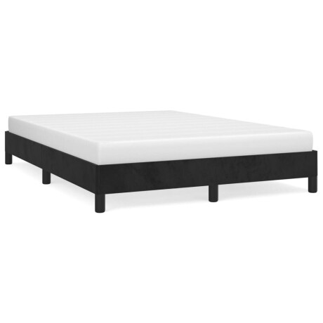 vidaXL Bedframe zonder matras 140x200 cm fluweel zwart afbeelding2 - 1