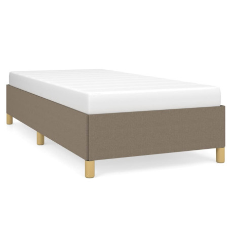 vidaXL Bedframe zonder matras 90x200 cm stof taupe afbeelding2 - 1