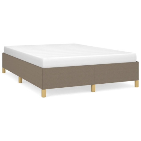 vidaXL Bedframe zonder matras stof taupe 140x190 cm afbeelding2 - 1