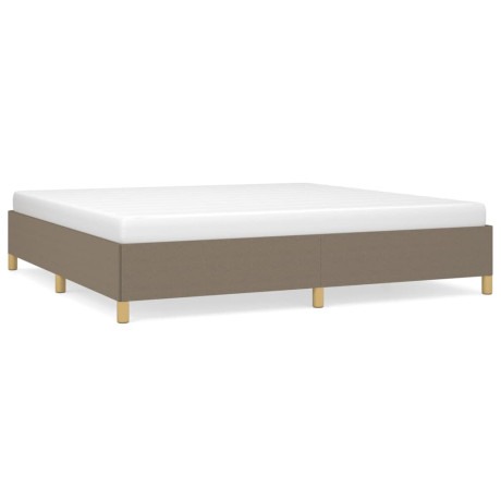 vidaXL Bedframe zonder matras stof taupe 200x200 cm afbeelding2 - 1