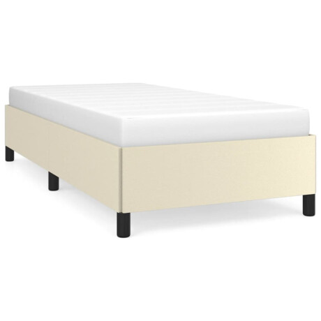 vidaXL Bedframe kunstleer crèmekleurig 90x190 cm afbeelding2 - 1