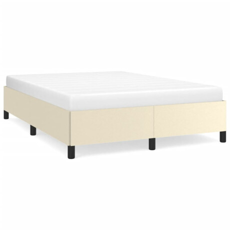 vidaXL Bedframe kunstleer crèmekleurig 140x190 cm afbeelding2 - 1