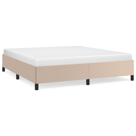 vidaXL Bedframe kunstleer cappuccinokleurig 160x200 cm afbeelding2 - 1