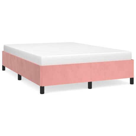 vidaXL Bedframe fluweel roze 140x190 cm afbeelding2 - 1