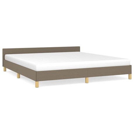 vidaXL Bedframe zonder matras stof taupe 160x200 cm afbeelding2 - 1