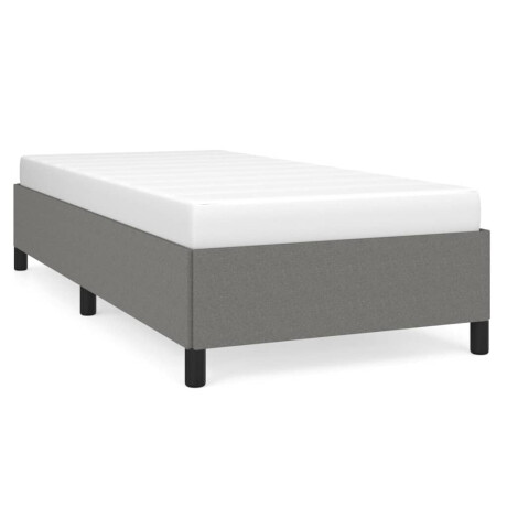 vidaXL Bedframe zonder matras 90x190 cm stof donkergrijs Single afbeelding2 - 1