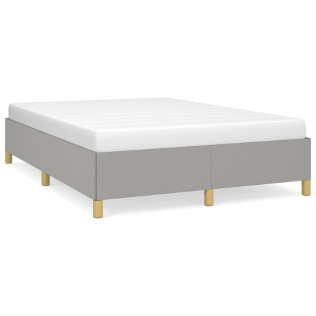 vidaXL Bedframe zonder matras lichtgrijs 135x190 cm dubbele stof afbeelding2 - 1