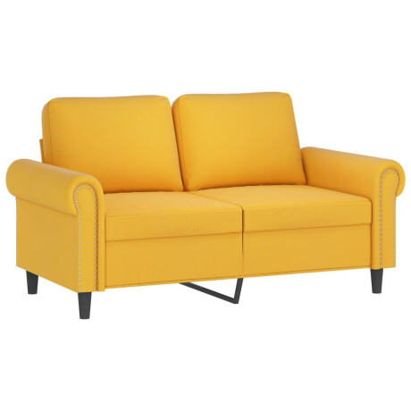vidaXL Tweezitsbank 120 cm fluweel geel afbeelding2 - 1