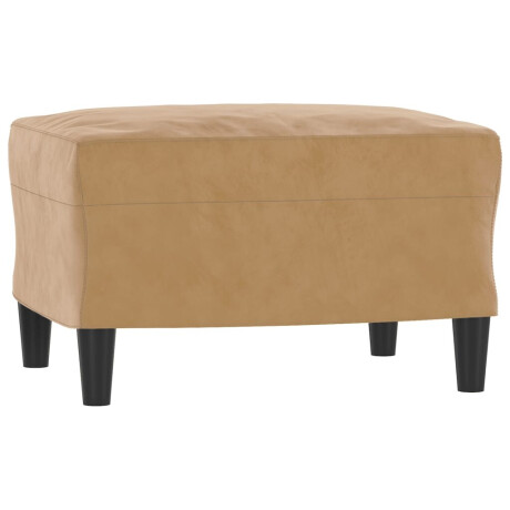 vidaXL Voetenbank 60x50x41 cm fluweel bruin afbeelding2 - 1