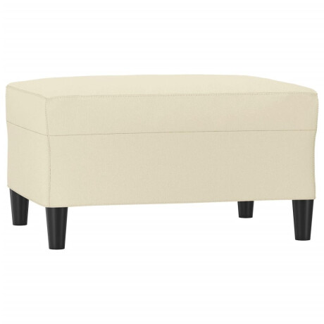vidaXL Voetenbank 70x55x41 cm kunstleer crèmekleurig afbeelding2 - 1