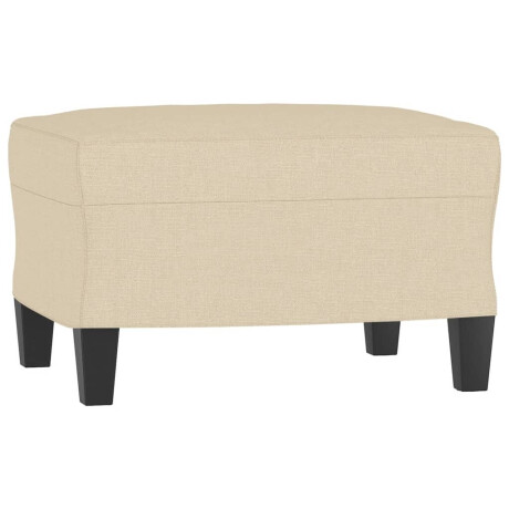 vidaXL Voetenbank 60x50x41 cm stof crèmekleurig afbeelding2 - 1