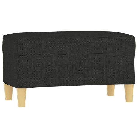 vidaXL Bankje 70x35x41 cm stof zwart afbeelding2 - 1