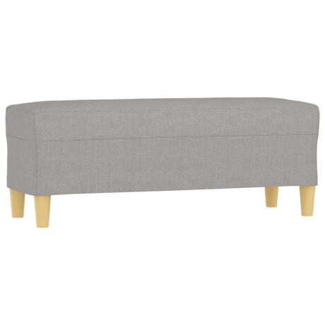 vidaXL Bankje 100x35x41 cm stof lichtgrijs afbeelding2 - 1