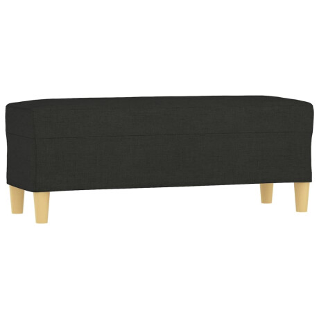 vidaXL Bankje 100x35x41 cm stof zwart afbeelding2 - 1