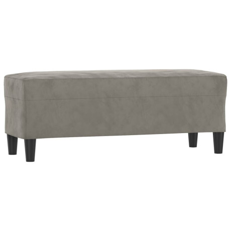 vidaXL Bankje 100x35x41 cm fluweel lichtgrijs afbeelding2 - 1
