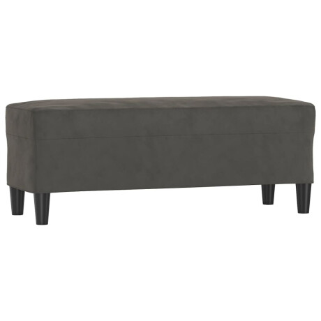 vidaXL Bankje 100x35x41 cm fluweel donkergrijs afbeelding2 - 1