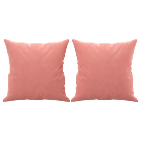 vidaXL Sierkussens 2 st 40x40 cm fluweel roze afbeelding2 - 1